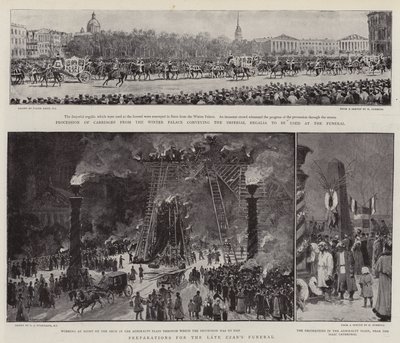 El funeral del zar en San Petersburgo de Frank Dadd